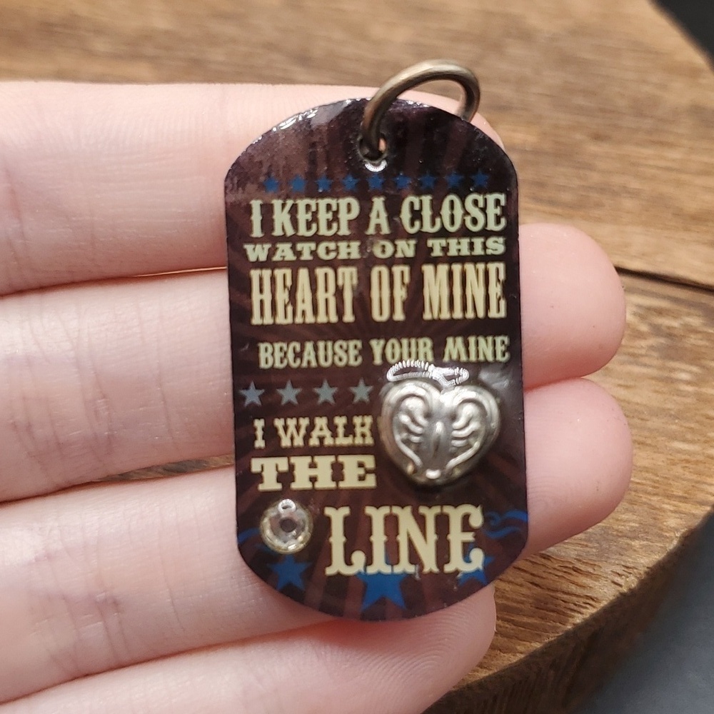 Johny cash‎ walk the line dogtag pendant